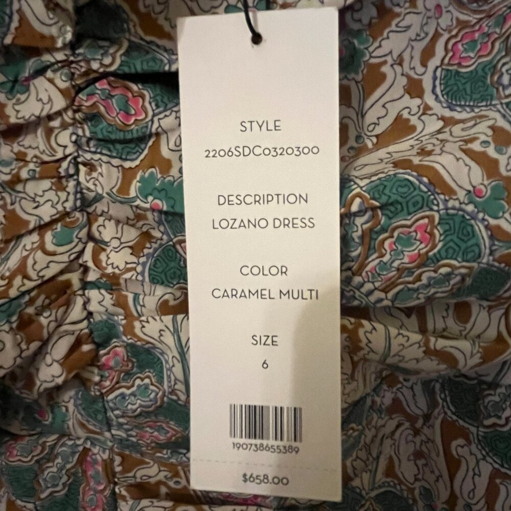 NWT Veronica Beard Lozano Floral Silk Ruched dress - Sz 8 - Picture 6 of 8